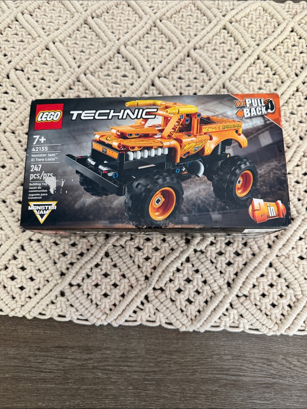 LEGO Technic Orange & Black Monster Jam El Toro Loco Pull-Back Truck